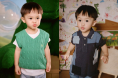 Mẹ con Đàm Thu Trang bắt trend mốt áo nhận diện giới “giàu kín đáo”