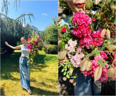 Nữ ca sĩ nổi tiếng showbiz Việt hái hoa dại và hoa vườn nhà về cắm, bừng sáng cả biệt thự nghìn m2