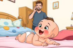 Trong 10 giây, chỉ người tinh tế mới nhận ra lỗi sai của người bố khi chăm con sơ sinh ở bức hình