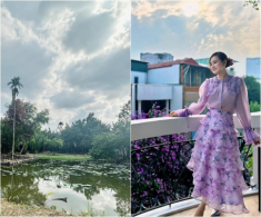 Vy Oanh “bắt tôm cá ở ao nhà kiếm bữa cơm sống qua ngày”, mâm cơm không đạm bạc như cô nói