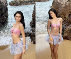 Ý Nhi diện bikini chẳng khoe vòng 1 vẫn hút mắt người nhìn vì “vũ khí ngầm” trên cơ thể