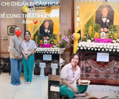 Bà xã Quý Bình gầy đi thấy rõ khiến khán giả thương xót, mặt còn sưng húp vẫn lo cúng kiếng chu toàn cho chồng