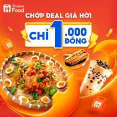 Bão deal đổ bộ, chinh phục ngay vạn ưu đãi tại Ngày hội ShopeeFood 20.5