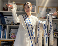 Bảo Ngọc khoe bộ sưu tập danh hiệu, giấy khen sau tin thi Miss World 2026