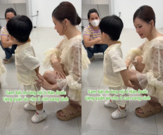 Bố chồng của Sam tặng quà cho 2 cháu nội song sinh, nàng dâu Việt được lòng gia đình bên Hàn