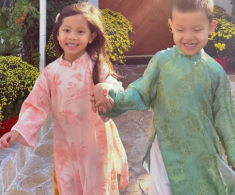 Cặp song sinh nhà Hồ Ngọc Hà có năng khiếu nghệ thuật từ bé: Leon đánh đàn cực nghệ, Lisa thần thái siêu mẫu