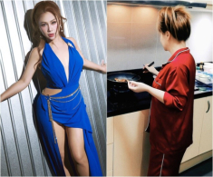“Chị đẹp” lấy chồng giàu ở Mỹ trên sân khấu nóng bỏng hết cỡ, hóa ra ngoài đời là vợ đảm khéo nấu ăn
