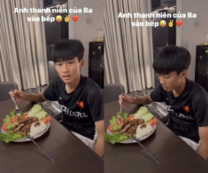 Chồng cũ Lệ Quyên khoe con trai tự tay vào bếp, “cậu ấm” có sẵn nhà để cưới vợ nhưng sớm tự lập