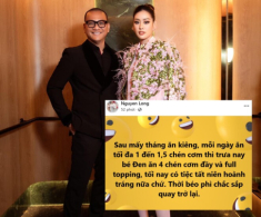 Chồng hơn 17 tuổi của Khánh Vân giảm cân để làm chú rể, nay cưới xong ăn “thả cửa”: “Thời béo phì sắp trở lại”