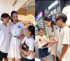 Con gái Hà Kiều Anh được mẹ và anh trai “hộ tống” đi mua sắm, “tiểu thư cành vàng” xinh đẹp giống mẹ