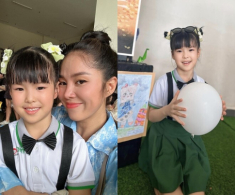 Con gái Lê Phương có khuôn mặt của bố, 5 tuổi chân dài miên man giống mẹ