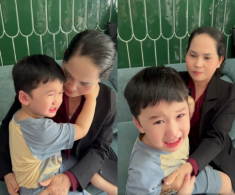 Con trai Hà Trí Quang khóc nấc khi chia xa bố mẹ của Thanh Đoàn, ông bà nội miền Tây rưng rưng dỗ cháu