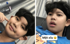 Con trai Khánh Thi tuấn tú vượt phần Phan Hiển, mẹ nhìn mà lo “mai mốt có bồ”
