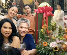 Diva Thanh Lam khoe ảnh đón tuổi mới bên con riêng và chồng bác sĩ, nhạc sĩ Quốc Trung bình luận chúc mừng