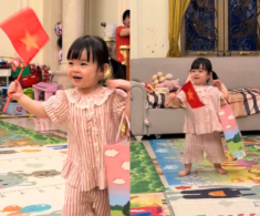 Đỗ Mỹ Linh đăng clip ái nữ mừng đại lễ 30/4, biệt thự của Bầu Hiển “chiếm spotlight” vì đầy nét vẽ nguệch ngoạc trẻ thơ