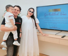Hồ Bích Trâm hạ sinh “tiểu công chúa”, chồng doanh nhân khóc khi con thứ 2 chào đời