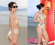 “Hoa hậu thơm nhất Việt Nam” 49 tuổi thả dáng với bikini khoe body nuột nà, đứng cạnh con gái như hai chị em