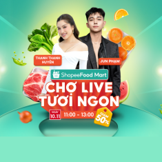 Hội yêu bếp ơi, chợ live ShopeeFood Mart giảm đậm ngày cuối tuần bạn đã biết chưa?