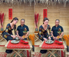 Khánh Vân khoe cảnh “hầu chồng” năm đầu làm vợ, biểu cảm của ông xã hơn 17 tuổi hút triệu view