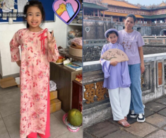 Lavie con gái Mai Phương trổ mã cao ráo và xinh đẹp, nay đã mặc áo dài size gần bằng bảo mẫu