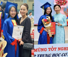 MC Thành Trung cảm ơn “2 mẹ của các con” trong ngày bế giảng, ái nữ ở xa vẫn thân thiết với 2 em kém 9 tuổi