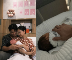 Ngô Thanh Vân reo lên khi thấy ái nữ có mũi cao tự nhiên, Huy Trần kém sắc, giảm vài cân chỉ sau 1 tuần trông con