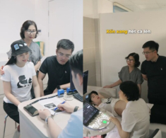 Ngọc Hân và chồng lo lắng vì siêu âm thấy thai nhi đầu to hơn mức trung bình, mẹ ruột đi theo chăm sóc từng chút một