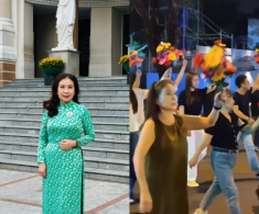 NSND hiếm hoi tham gia diễu hành mừng đại lễ: Là mỹ nhân sân khấu một thời, U70 trẻ trung được ông xã yêu chiều