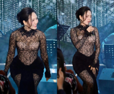 Nữ ca sĩ quê Thanh Hóa diện đồ xuyên thấu khoe dáng “dày cơm”, đáp trả khi bị khuyên “đừng xôi thịt quá”