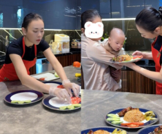 Phương Oanh được khen “khéo đẻ”, 2 nhóc tì song sinh háu ăn mới nửa tuổi đã được cho “làm xiếc”