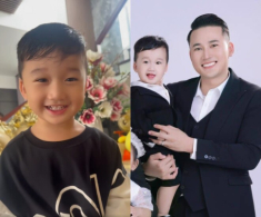 Quý tử của Thanh Đoàn giống Hà Trí Quang như đúc, được ba chăm bẵm từ nhỏ nên lúc nào cũng “dính như sam”