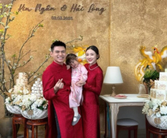 Salim làm lễ thành hôn sau 3 năm sinh bé Pam, “Long Hạt Nhài” mang 9 tráp sính lễ đến hỏi cưới vợ
