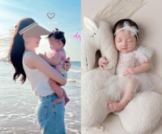 Sao Việt 24h: Hoa hậu Đặng Thu Thảo hiếm hoi khoe con gái út, cặp má bánh bao phúng phính dễ thương “phát sốt”