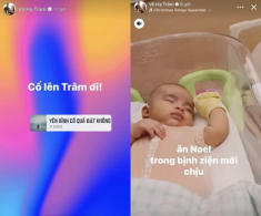 Sao Việt 24h: Quý tử lai Ấn nhà Võ Hạ Trâm đón Giáng sinh trong bệnh viện, ốm mệt vẫn chịu khó cười tươi với mẹ