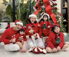 Sao Việt trang trí Noel: Vân Trang phủ đỏ biệt thự 1.200m2, cơ ngơi của Cường Đô La lung linh như trung tâm thương mại