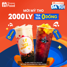 ShopeeFood “hạ cánh” Mỹ Tho, hào phóng khao ngay 2.000 ly trà sữa ngọt ngào!