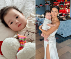 Siêu mẫu Hà Anh phải cách ly với con trai 9 ngày liền, xót quý tử lai Tây buồn rười rượi vì không được mẹ ôm