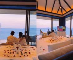 Thanh Đoàn - Hà Trí Quang du lịch sang chảnh sau 3 đám cưới, đi đâu cũng chăm nhau đến từng “chân tơ kẽ tóc”