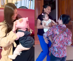 Thanh Trúc đưa con gái về thăm nhà chồng, ái nữ là “bản sao” của bố được bà nội bế bồng không rời tay