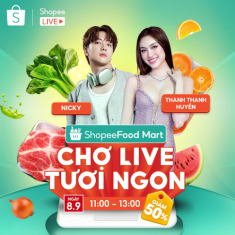 Tinh tế như ShopeeFood Mart - khao loạt deal hời ngày 8.9, hội chị em thỏa sức mua sắm chẳng ngại nắng mưa