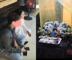 Vân Trang khóc khi dâng cơm đặt lên bàn thờ Quý Bình, đăng tâm thư: “Đâu ai biết lần gặp lúc đó là lần cuối”