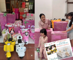Vân Trang mở thùng đồ Quý Bình tặng cách đây 3 năm, món quà khiến 3 ái nữ hào hứng gọi tên “ba Bình”