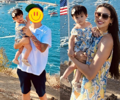 Võ Hoàng Yến khoe ông xã Việt kiều bế con cực khéo, ái nữ tỏ rõ thái độ khác biệt so với khi ở bên mẹ