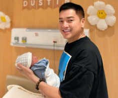 Vợ mới Quang Minh cùng gia đình chào đón quý tử, mẹ ruột và con gái riêng thân thiết bên người chồng nổi tiếng