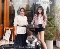 Xinh như gái 20, bà nội U50 chăm cháu thường xuyên bị nhầm là mẹ bỉm, con dâu tiết lộ điều ít người biết