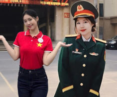 Xuất hiện nữ thiếu uý thi Hoa hậu Việt Nam, được khen có nụ cười triệu đô và nhan sắc sáng bừng