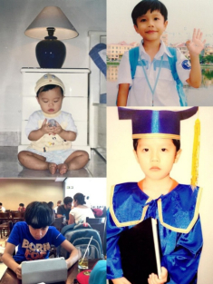 Ảnh “tuổi thơ dữ dội” của con trai Vân Dung rầm rộ trên mạng, từ cậu bé “đen thùi lùi” thành soái ca