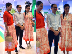Chồng Tăng Thanh Hà giữ khoảng cách khi xuất hiện cùng dàn người đẹp, bao năm chỉ chung thủy một cái nắm tay với vợ