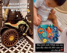 Con trai Minh Hằng chưa đón sinh nhật quà đã đầy nhà, ngoại hình được nhận xét không giống ba khiến mẹ bối rối