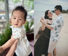 Diễn viên Hương Giang tự nhận “đẻ hộ” khi con trai giống hệt ông xã giấu mặt, 7 tháng tuổi có nét mặt nghiêm nghị